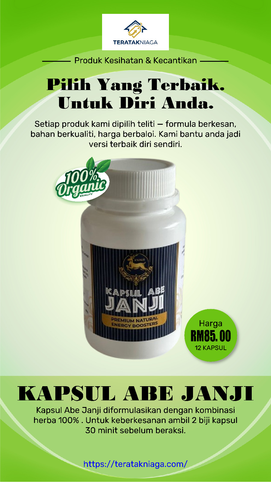 Kapsul Abe Janji — tenaga lelaki herba