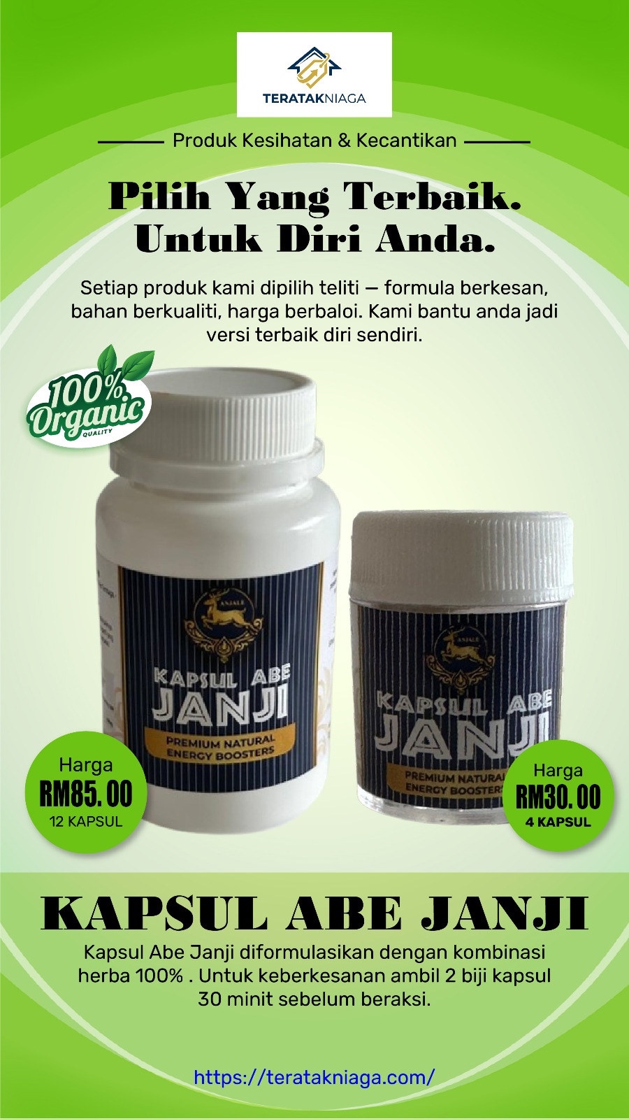 Kapsul Abe Janji - Premium Natural Energy Booster